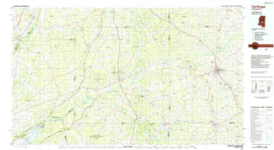 United States Geological Survey Carthage, MS (1984, 100000-Scale) digital map
