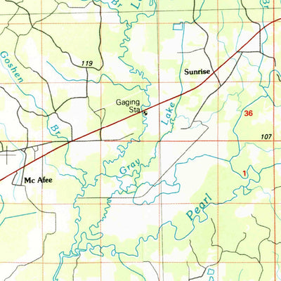 United States Geological Survey Carthage, MS (1984, 100000-Scale) digital map