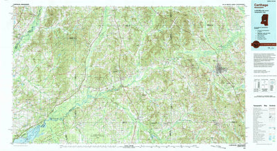 United States Geological Survey Carthage, MS (1994, 100000-Scale) digital map