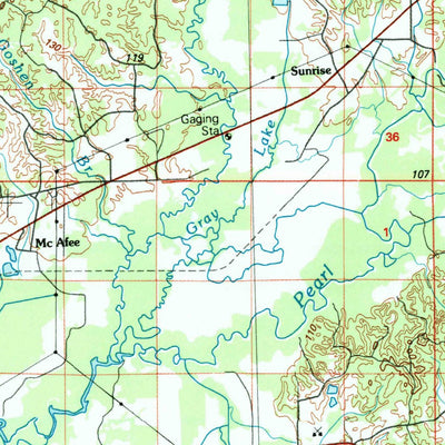 United States Geological Survey Carthage, MS (1994, 100000-Scale) digital map