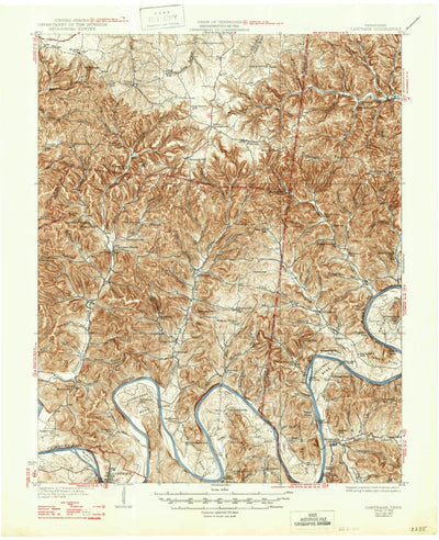 United States Geological Survey Carthage, TN (1932, 62500-Scale) digital map