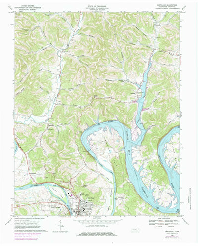 United States Geological Survey Carthage, TN (1968, 24000-Scale) digital map