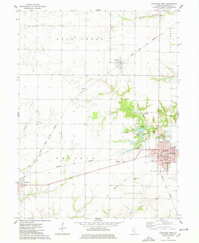 United States Geological Survey Carthage West, IL (1974, 24000-Scale) digital map