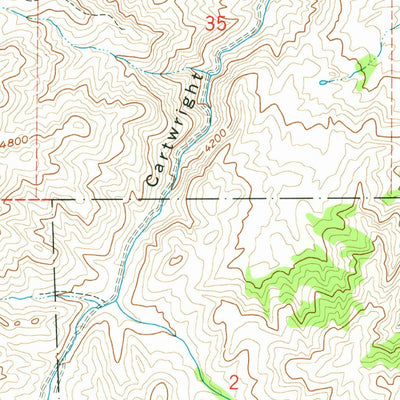 United States Geological Survey Cartwright Canyon, ID (1957, 24000-Scale) digital map