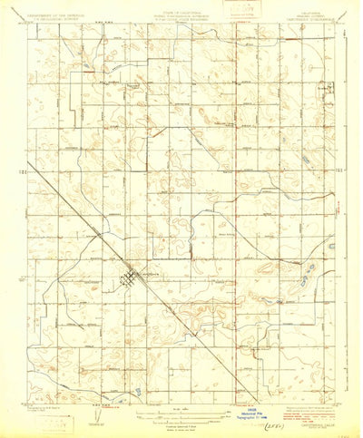 United States Geological Survey Caruthers, CA (1925, 31680-Scale) digital map
