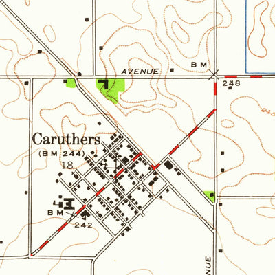 United States Geological Survey Caruthers, CA (1946, 24000-Scale) digital map