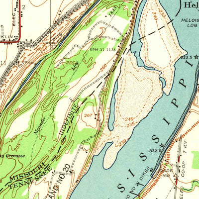United States Geological Survey Caruthersville, MO-TN-AR (1957, 62500-Scale) digital map