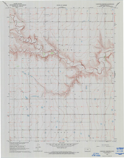 United States Geological Survey Carwood Cemetery, KS (1968, 24000-Scale) digital map