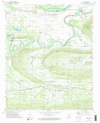 United States Geological Survey Casa, AR (1972, 24000-Scale) digital map