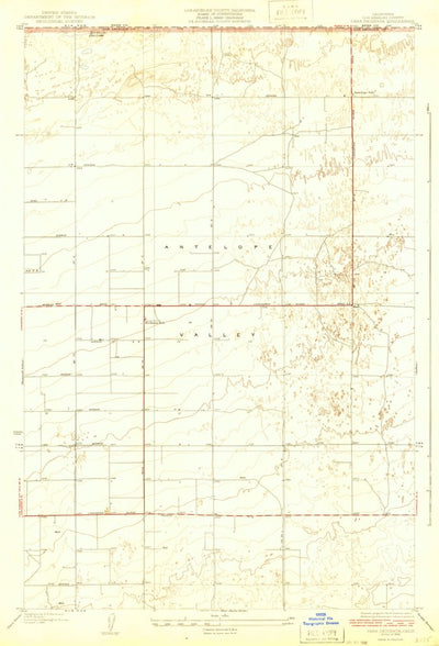 United States Geological Survey Casa Desierta, CA (1933, 24000-Scale) digital map