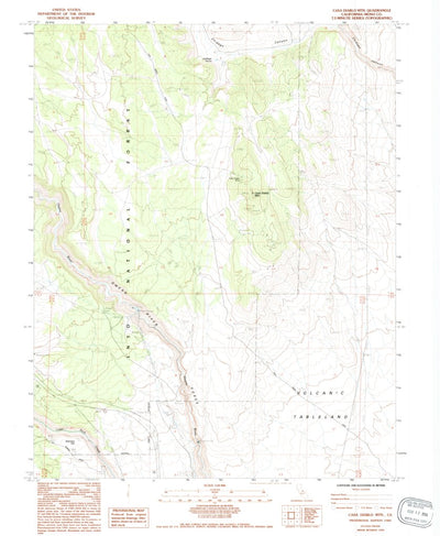 United States Geological Survey Casa Diablo Mountain, CA (1984, 24000-Scale) digital map