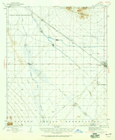 United States Geological Survey Casa Grande, AZ (1922, 62500-Scale) digital map