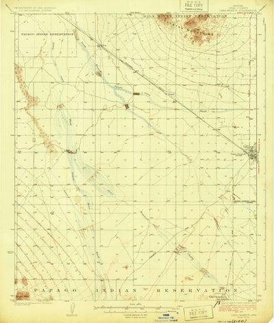 United States Geological Survey Casa Grande, AZ (1924, 62500-Scale) digital map