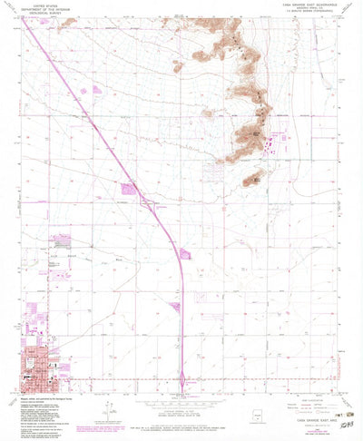 United States Geological Survey Casa Grande East, AZ (1965, 24000-Scale) digital map