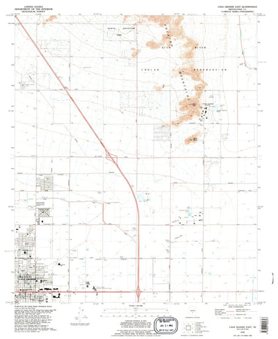 United States Geological Survey Casa Grande East, AZ (1992, 24000-Scale) digital map