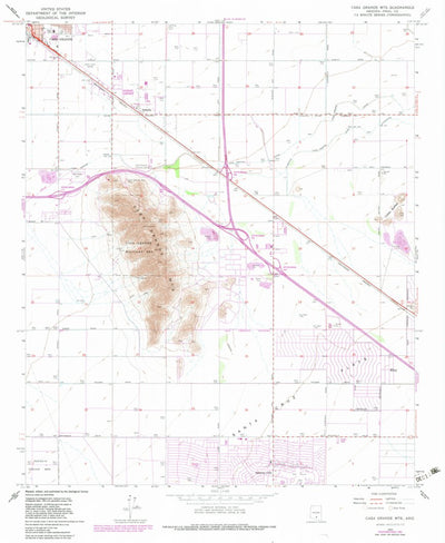 United States Geological Survey Casa Grande Mountains, AZ (1965, 24000-Scale) digital map