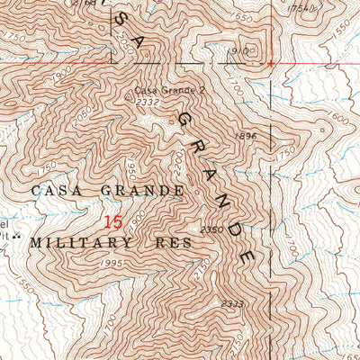 United States Geological Survey Casa Grande Mountains, AZ (1965, 24000-Scale) digital map