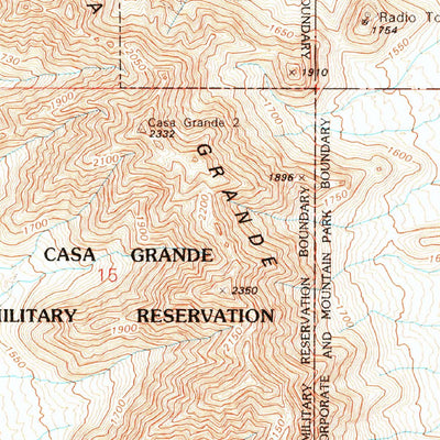 United States Geological Survey Casa Grande Mountains, AZ (1992, 24000-Scale) digital map