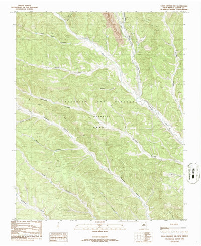 United States Geological Survey Casa Grande SW, NM (1986, 24000-Scale) digital map