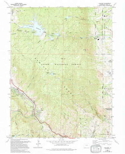 United States Geological Survey Cascade, CO (1986, 24000-Scale) digital map