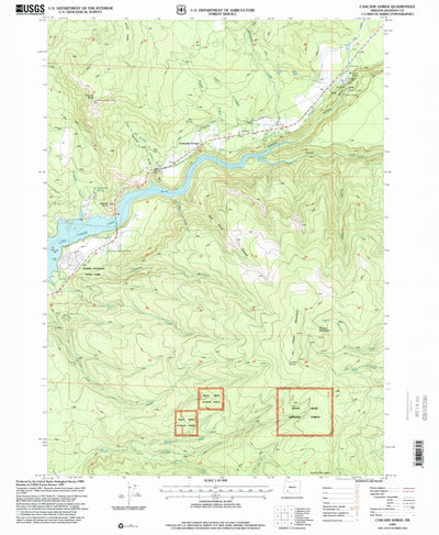 United States Geological Survey Cascade Gorge, OR (1997, 24000-Scale) digital map