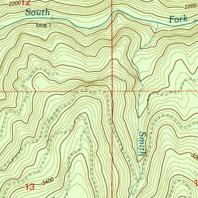 United States Geological Survey Cascade Gorge, OR (1997, 24000-Scale) digital map