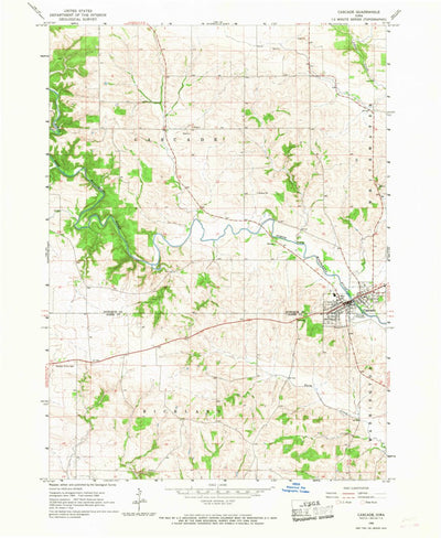 United States Geological Survey Cascade, IA (1966, 24000-Scale) digital map