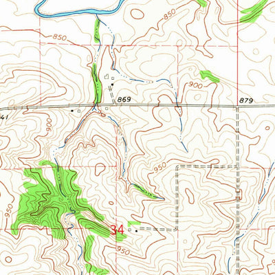 United States Geological Survey Cascade, IA (1966, 24000-Scale) digital map