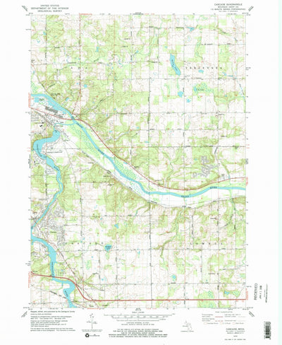 United States Geological Survey Cascade, MI (1978, 24000-Scale) digital map