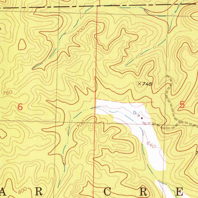 United States Geological Survey Cascade, MO (1980, 24000-Scale) digital map