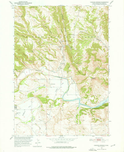 United States Geological Survey Cascade Springs, SD (1950, 24000-Scale) digital map