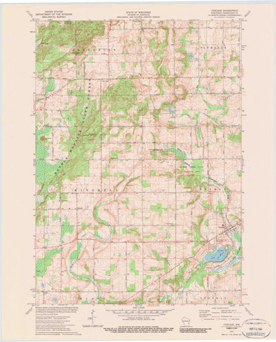 United States Geological Survey Cascade, WI (1974, 24000-Scale) digital map