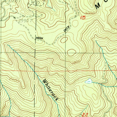 United States Geological Survey Cascadia, OR (1985, 24000-Scale) digital map