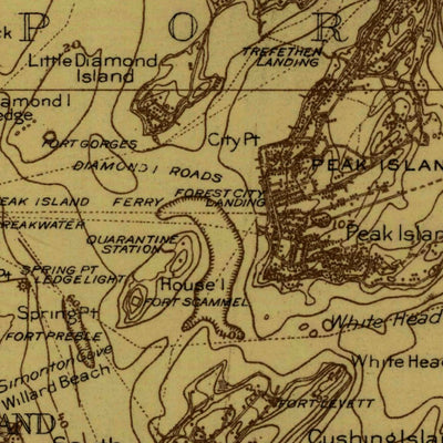 United States Geological Survey Casco Bay, ME (1914, 48000-Scale) digital map