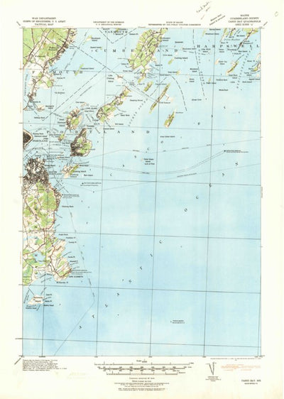United States Geological Survey Casco Bay, ME (1941, 62500-Scale) digital map