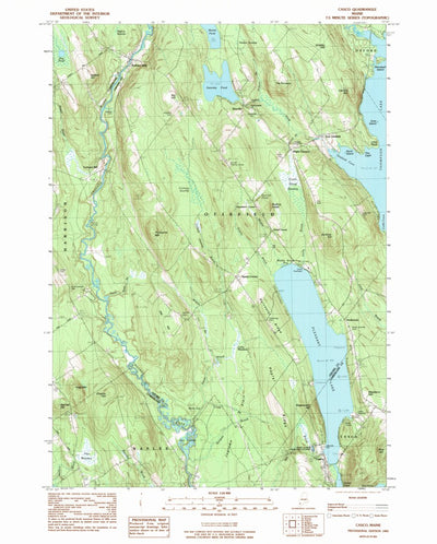United States Geological Survey Casco, ME (1983, 24000-Scale) digital map