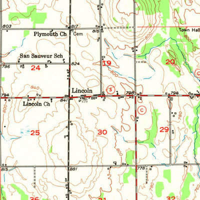 United States Geological Survey Casco, WI (1952, 62500-Scale) digital map