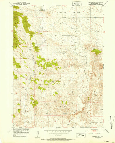 United States Geological Survey Casebier Hill, WY (1950, 24000-Scale) digital map