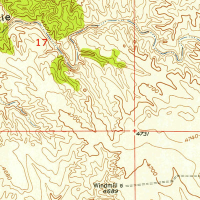 United States Geological Survey Casebier Hill, WY (1950, 24000-Scale) digital map