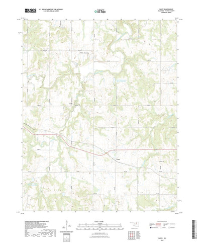 United States Geological Survey Casey, OK (2022, 24000-Scale) digital map