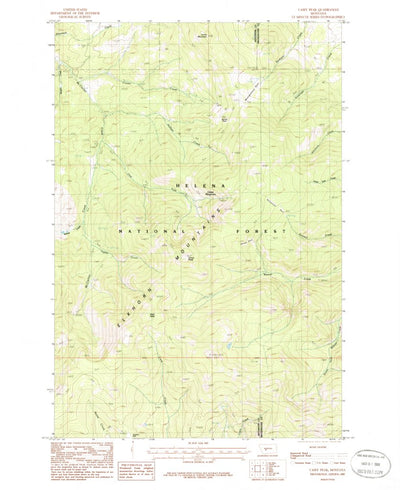 United States Geological Survey Casey Peak, MT (1985, 24000-Scale) digital map