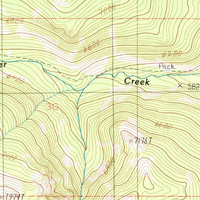 United States Geological Survey Casey Peak, MT (1985, 24000-Scale) digital map