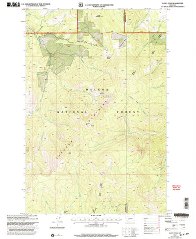 United States Geological Survey Casey Peak, MT (2001, 24000-Scale) digital map