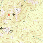 United States Geological Survey Casey Peak, MT (2001, 24000-Scale) digital map