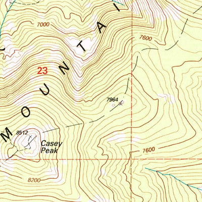 United States Geological Survey Casey Peak, MT (2001, 24000-Scale) digital map