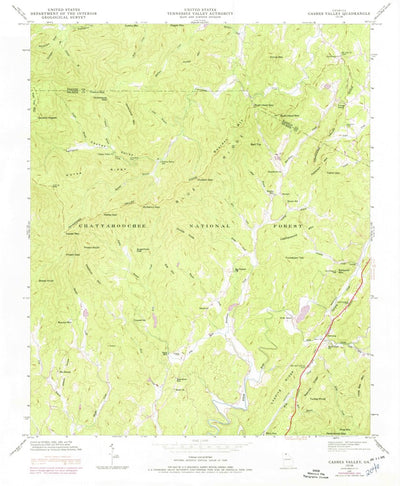 United States Geological Survey Cashes Valley, GA (1946, 24000-Scale) digital map