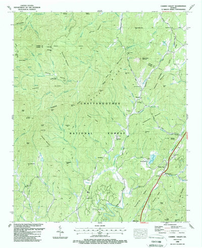 United States Geological Survey Cashes Valley, GA (1988, 24000-Scale) digital map