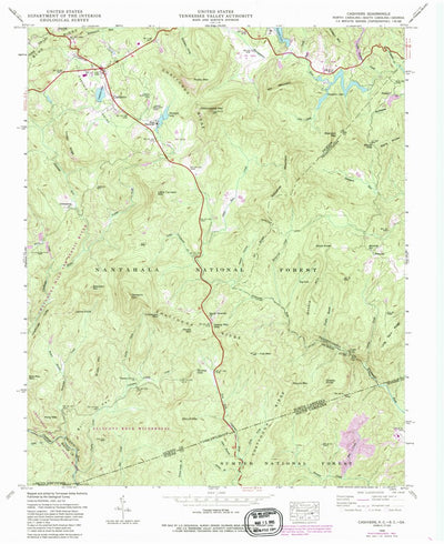 United States Geological Survey Cashiers, NC-SC-GA (1946, 24000-Scale) digital map