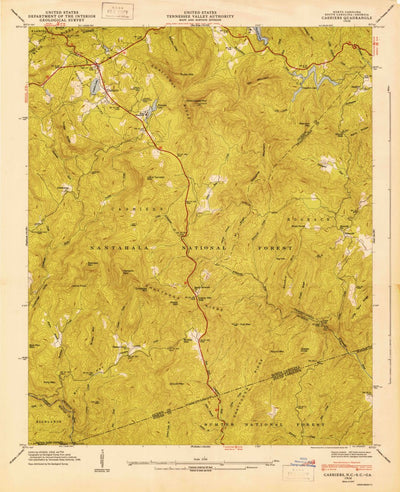 United States Geological Survey Cashiers, NC-SC-GA (1947, 24000-Scale) digital map