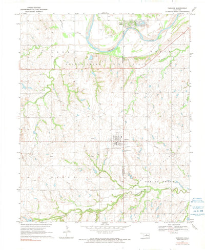 United States Geological Survey Cashion, OK (1970, 24000-Scale) digital map